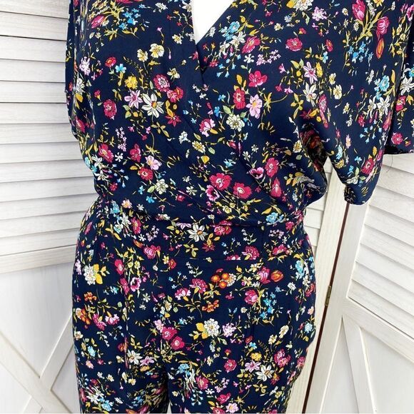 ASOS Uttam Boutique Floral Jumpsuit Blue Multi Large - Picture 7 of 12